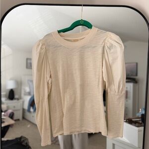 Nation Elegant Cream Puff Sleeve Top